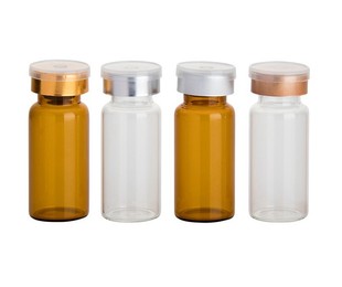 GZ6M Xilin bottle dry powder bottle high temperature resistant 3/5/7/30/10ml experimental chemical sub-packaging butyl rubber plug transparent