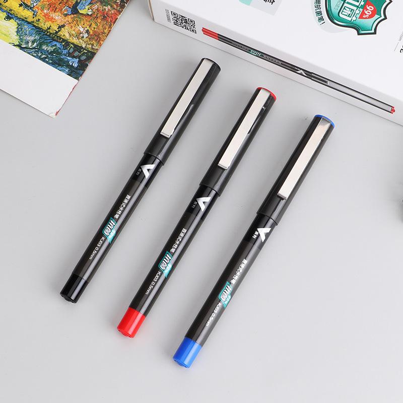 宝克KJ03抗茵中性笔0.5MM针管头直液式签字走珠笔大容量水笔促销