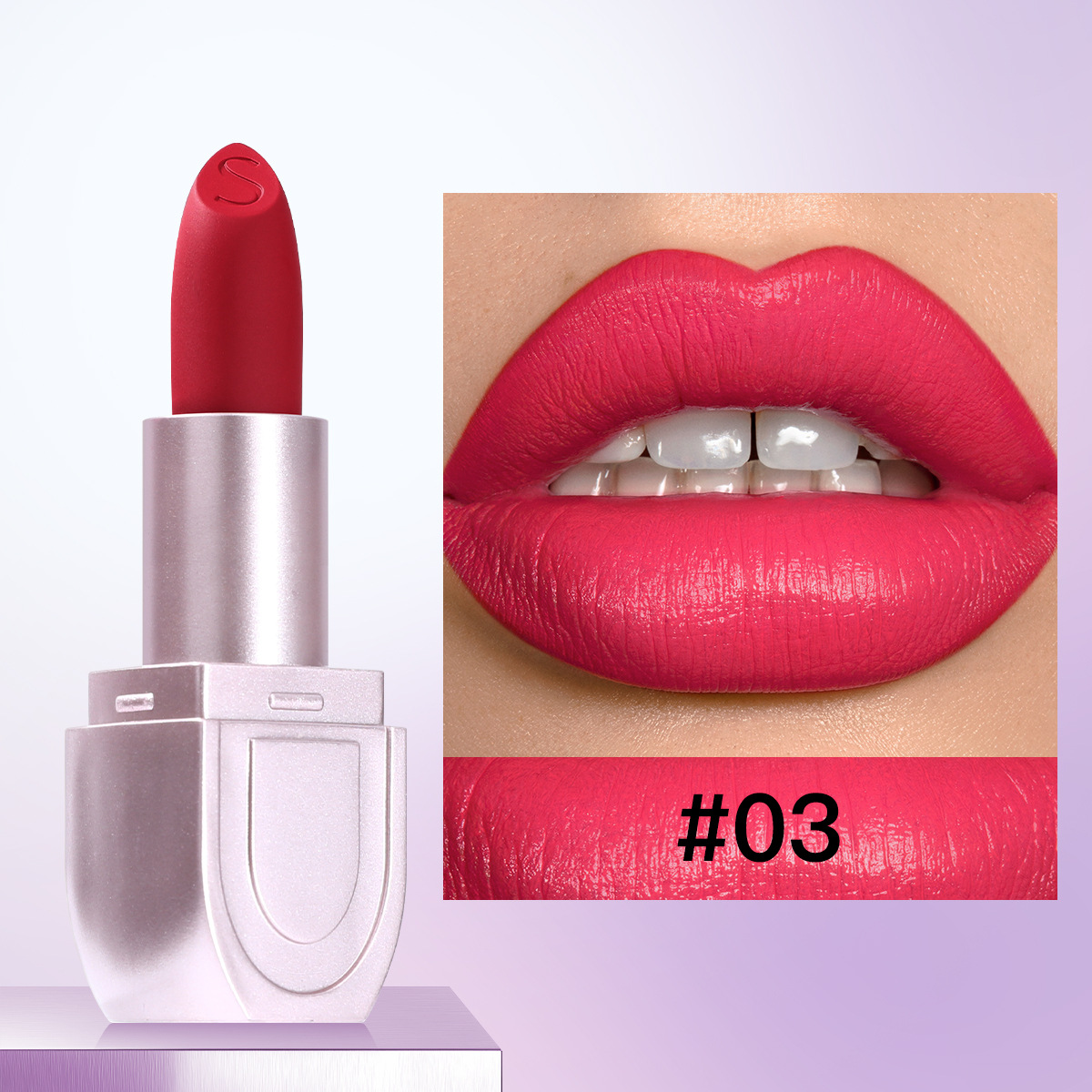 SAS Europa y los Estados Unidos transfronterizos impermeable impermeable impermeable taza humectante de goma fluorescente color natural semi-silicona lápiz labial