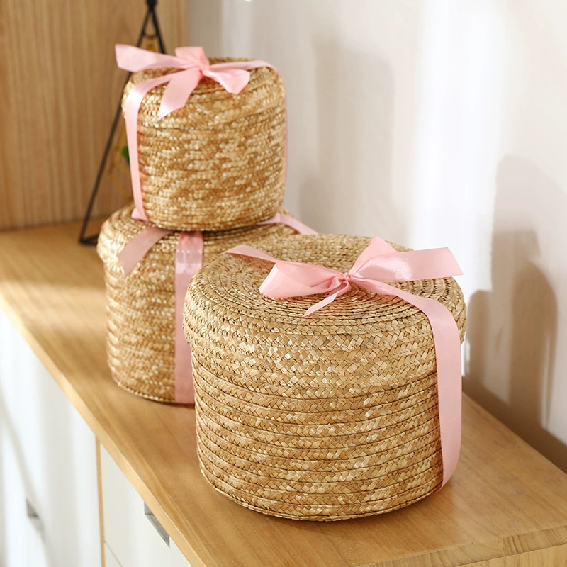 Оптовая оптовая соломенная корзина для хранения корзины с подарками