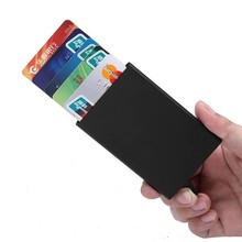 厂家批发铝合金信用卡盒 名片盒 自动卡包 防消磁RFID金属卡盒