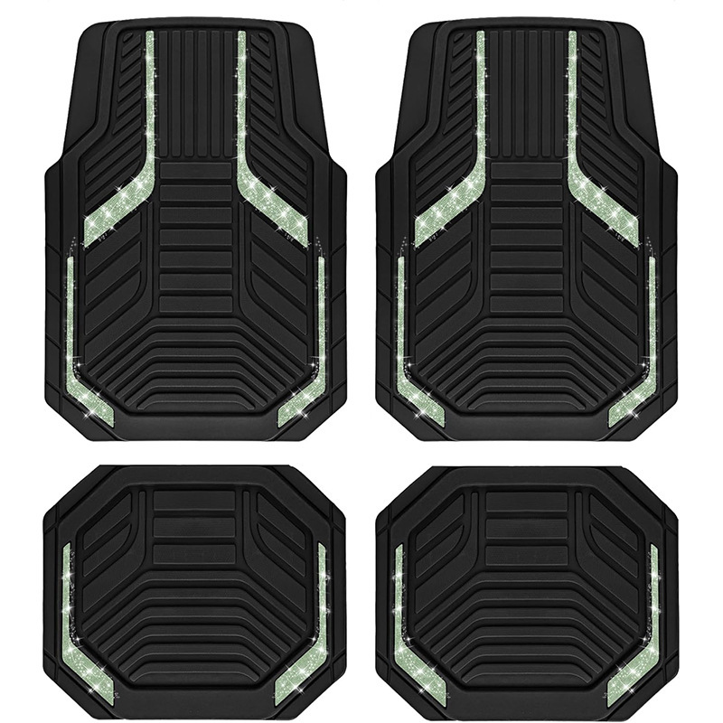 Temu Cross-Border Shipping of American-Style Universal Car Floor Mats That Are Stain-Resistant, Wear-Resistant, and Easy to Care For, Four-Piece Set in Stock