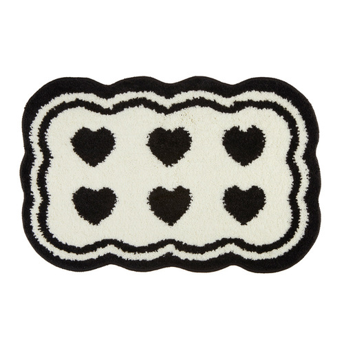 Cream style love bathroom floor mat bathroom door mat mat bedroom carpet entrance non-slip mat absorbent mat