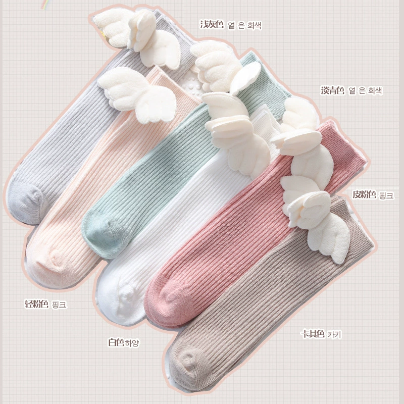 Autumn thin children's cute knee socks for princess, mid-length