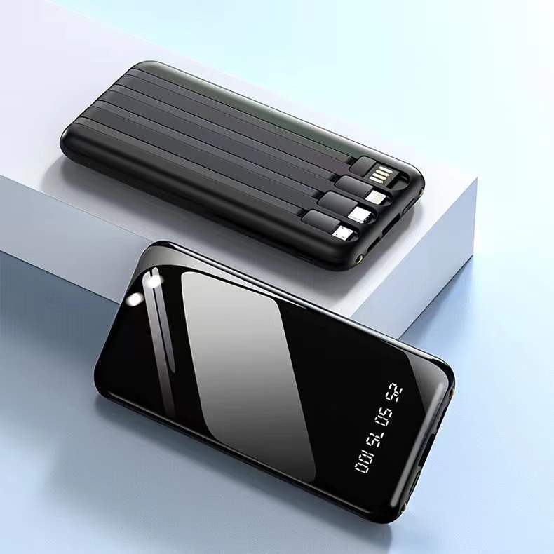 1w / 2w mA gran capacidad con cuatro líneas al aire libre portátil tesoro de carga móvil fuente de alimentación móvil universal en stock