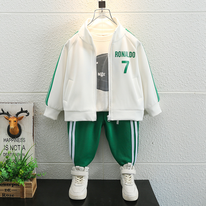 Traje de ropa de otoño para niños 2024 suéter de primavera y otoño para niños deportes de dibujos animados suéter de bebé de dos piezas de moda