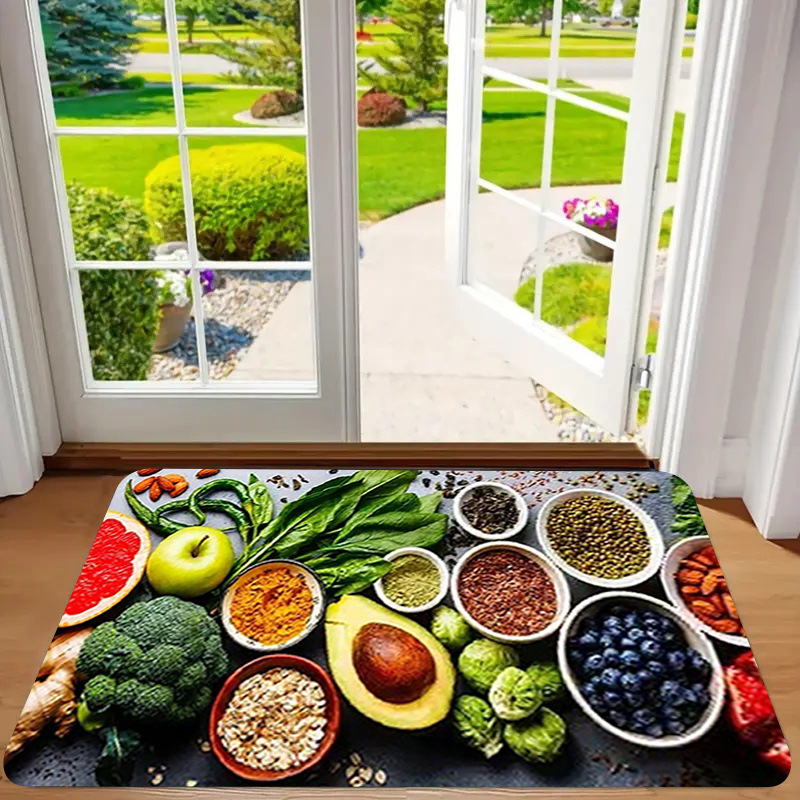 Alfombra de franela estampada, estilo playa, antideslizante, resistente a la suciedad, resistente al desgaste, alfombra para la entrada, dropshipping transfronterizo Y2.