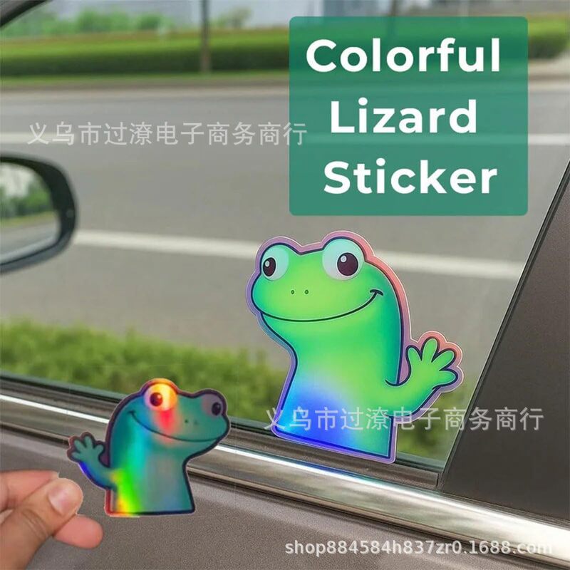 亚马逊新品 Colorful Lizard Sticker 彩色蜥蜴贴纸 汽车贴花装饰|undefined