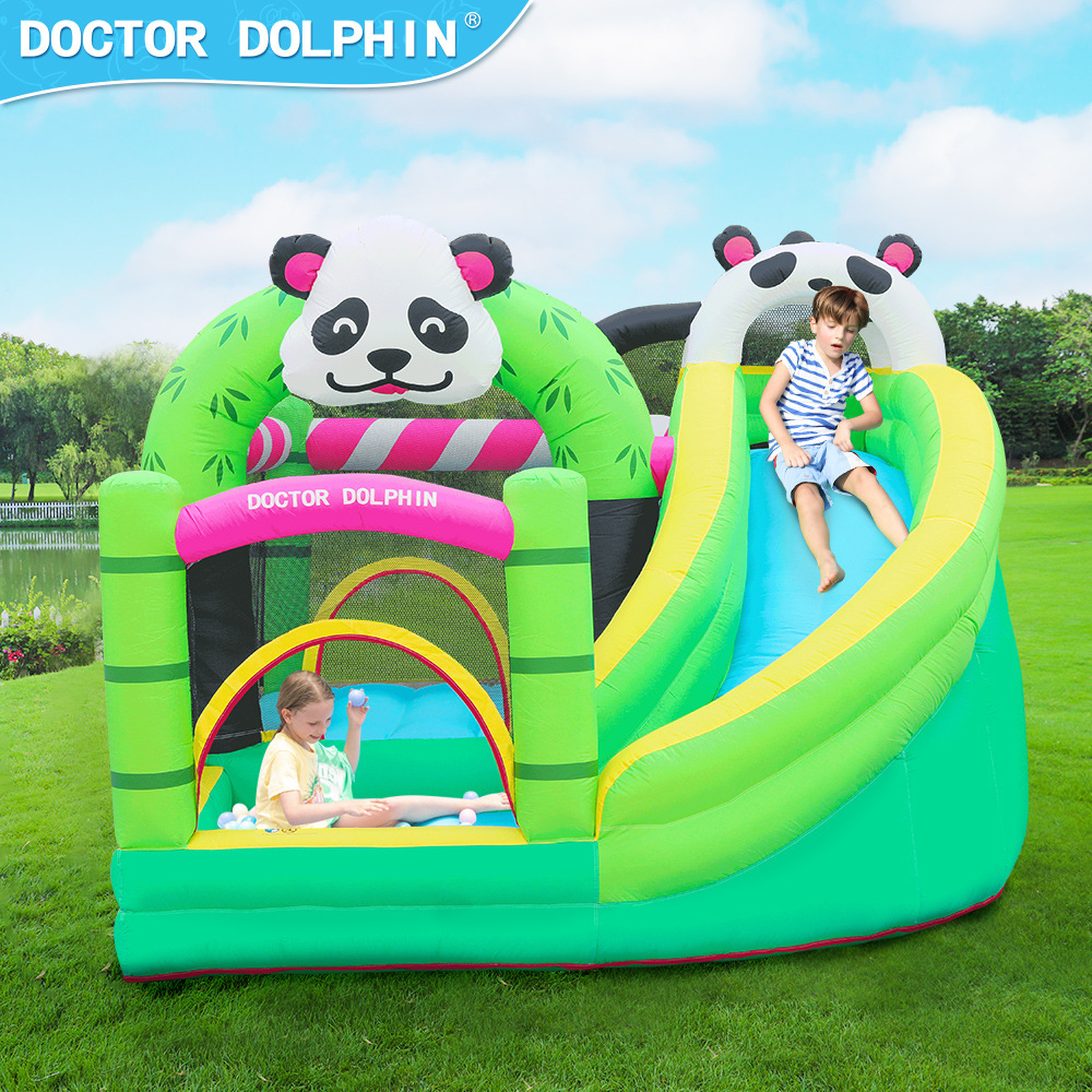 Doctor Dolphin | Inflable Castillo Panda tema de los niños trampolín inflable de los niños tobogán pequeño tobogán inflable