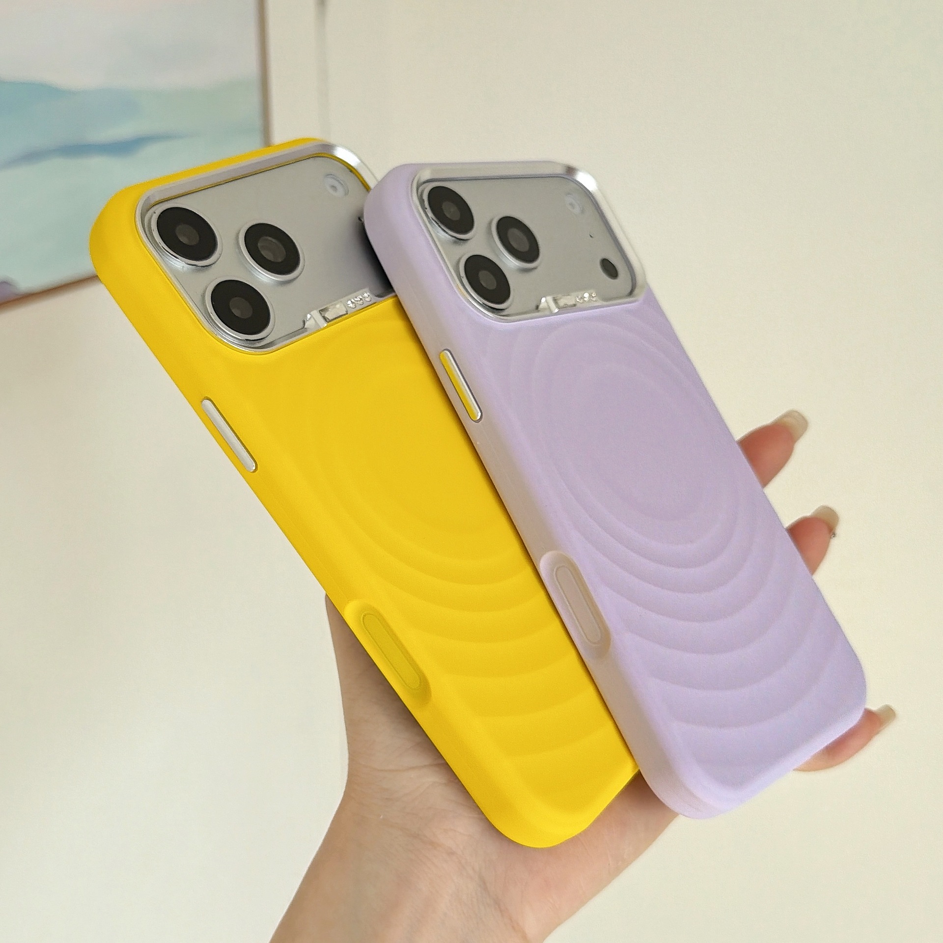 闪钻波漾磁吸适用iPhone18promax手机壳独立五金镜头框苹果17保护
