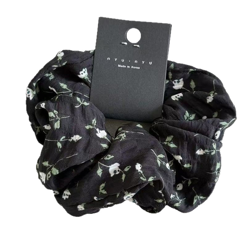 Elástico de cabelo castanho elegante estilo retro francês mulher_voghion.com