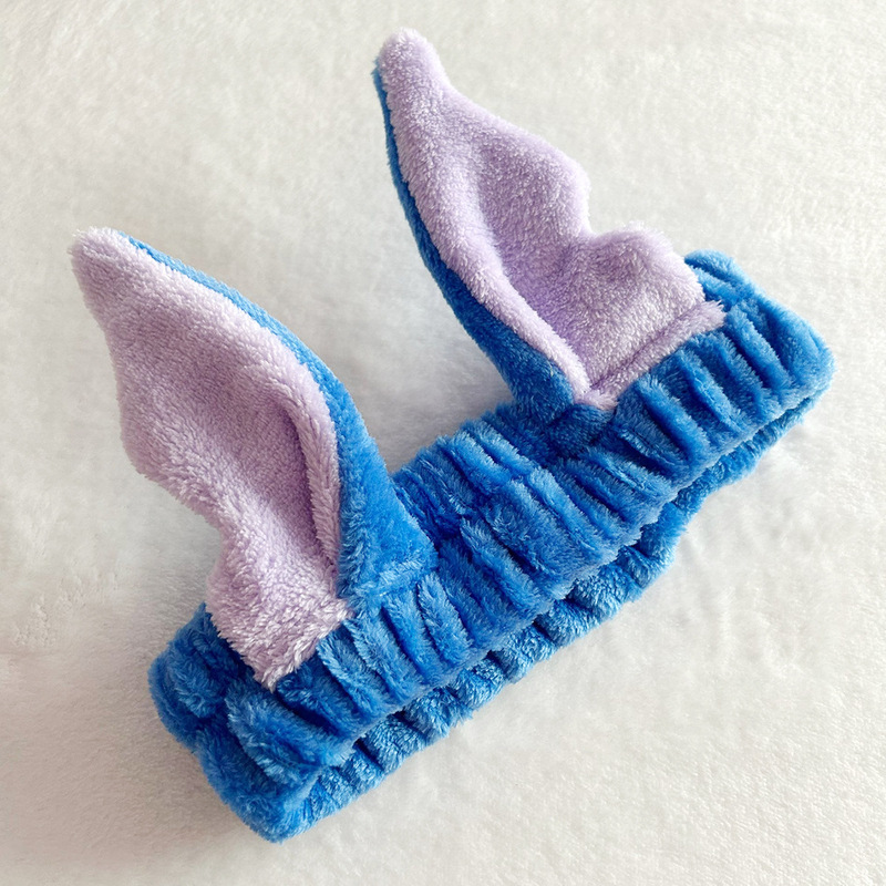漫画かわいいステッチヘアバンド卸売女性ぬいぐるみステッチ洗顔リストバンド刺繍蝶エンドヘアバンド|undefined