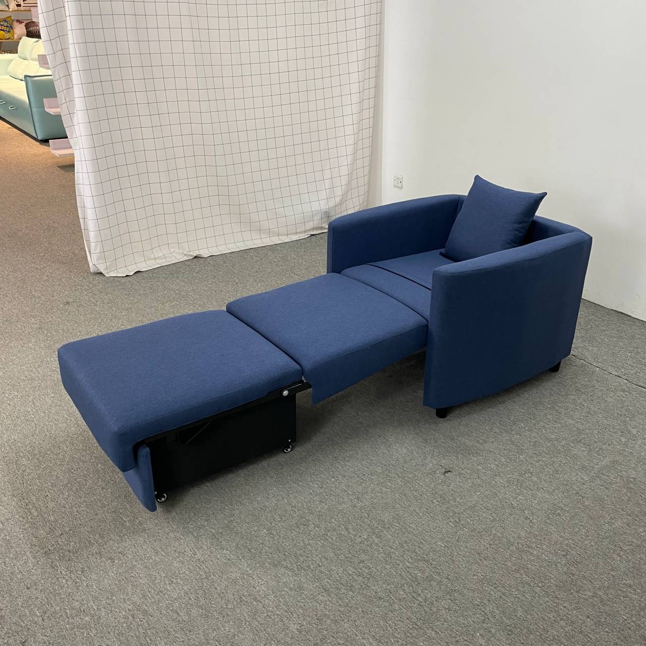 Almacenamiento plegable multifuncional de una sola persona balcón sofá cama de almuerzo tecnología tela de cuero silla de acompañamiento médico