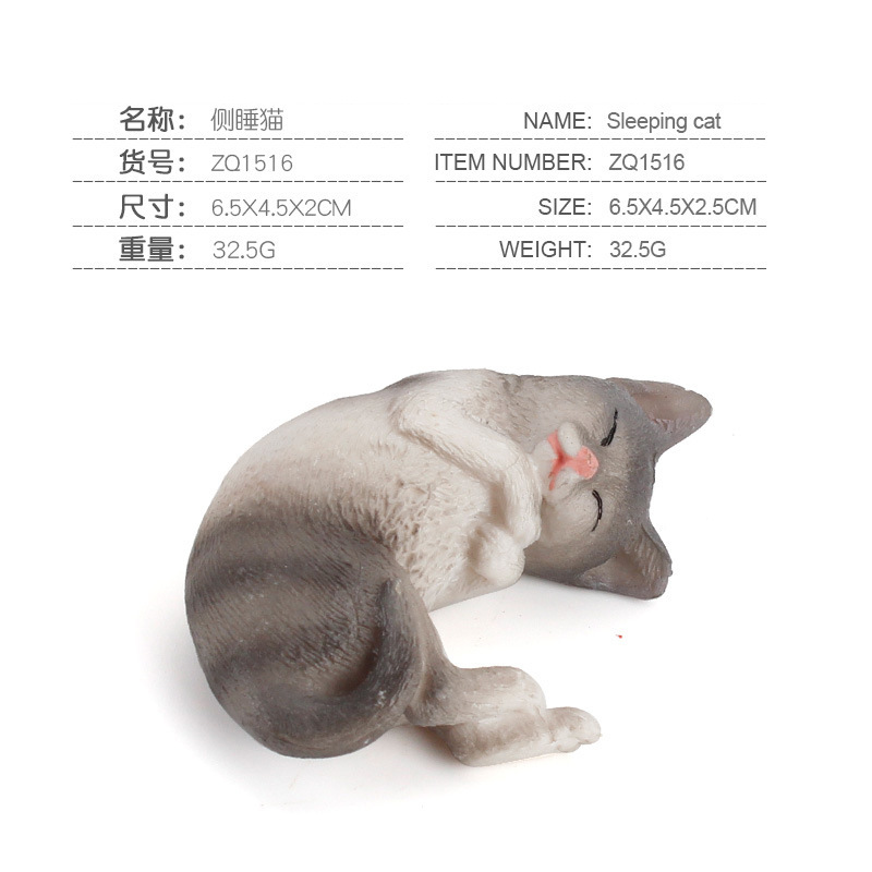 Gato persa Garfield lado durmiendo mascota gato modelo de decoración estática Transfronteriza Amazon simulación animal gato modelo