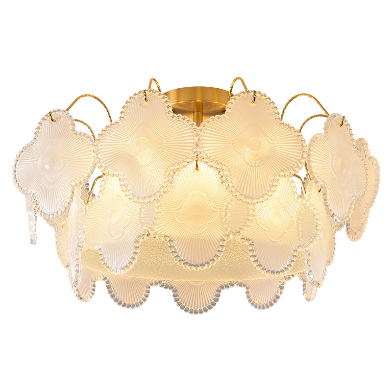 Lámpara de dormitorio Daguanyuan, lámpara de techo, lámpara de cristal de lujo de estilo francés, lámpara de comedor, lámpara de dormitorio principal, accesorios de iluminación Zhongshan 413L.