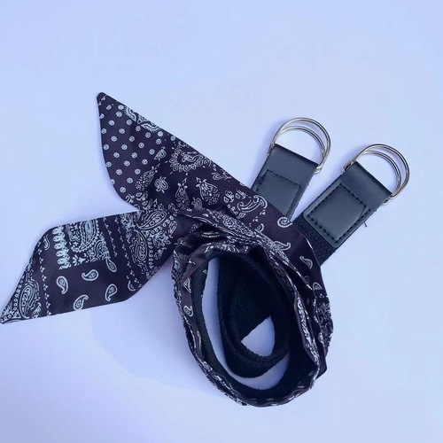 Canvas scarf belt double buckle personalized belt women's dress purple fashion versatile decorative jeans belt