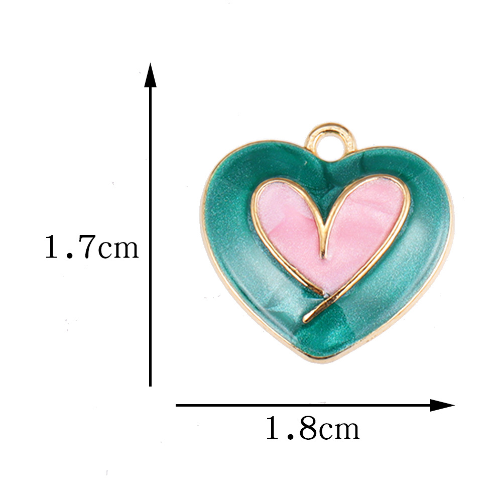 20 PCS/Package 17*18 Alloy Heart Shape Pendant display picture 1