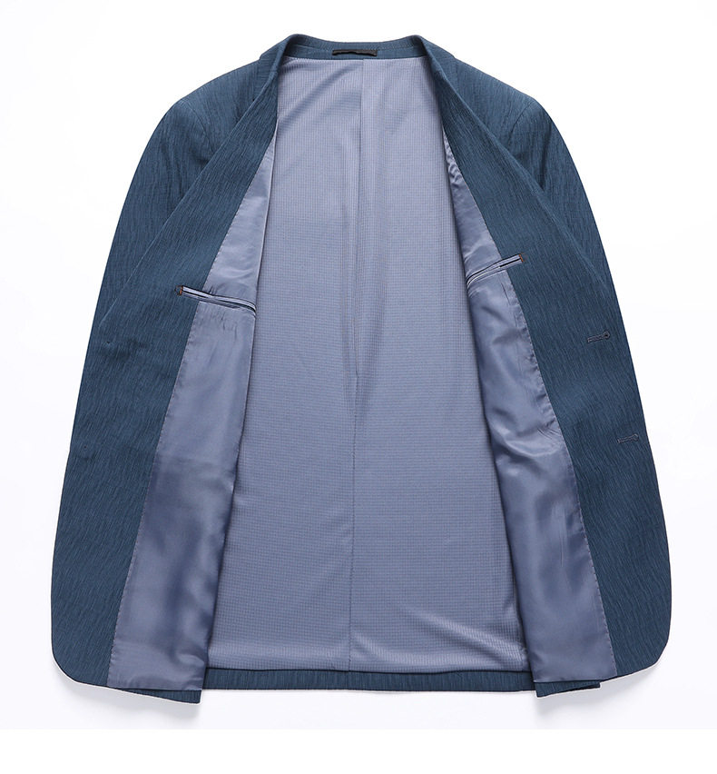 Áo vest nam mỏng mùa xuân thu dáng ôm, vải jacquard co giãn không cần ủi, phong cách Hàn Quốc — Màu xanh, Màu xám chi tiết 19