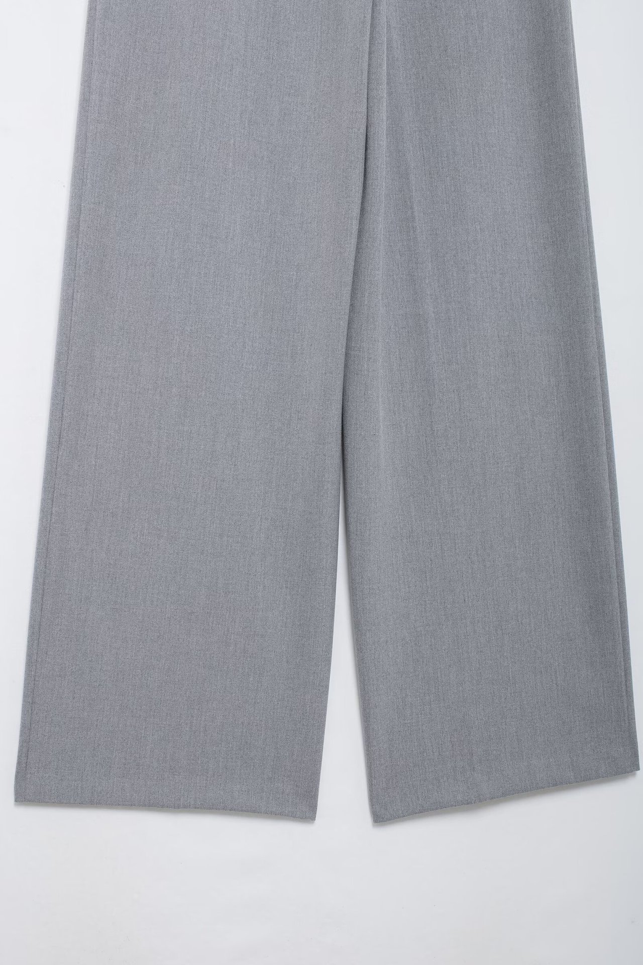 Abbigliamento donna autunno e inverno 2024 nuovi pantaloni larghi a doppio strato con vita larga e gamba larga_voghion.com