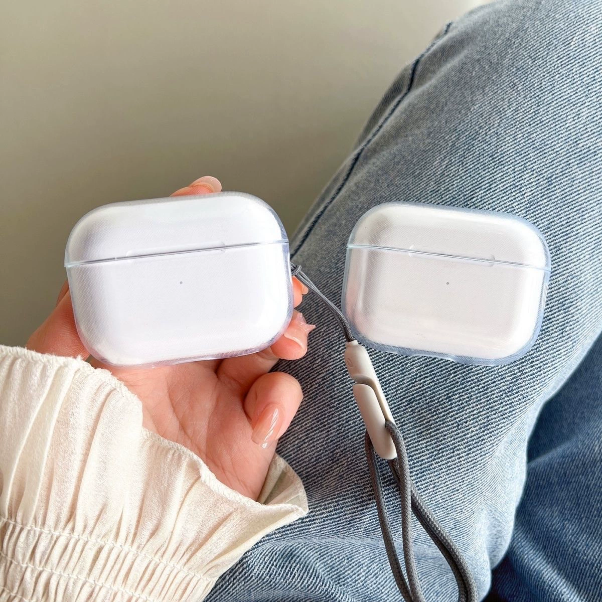 Защитный чехол для Apple AirPods Pro2, прозрачный TPU и PC, совместим с беспроводной зарядкой