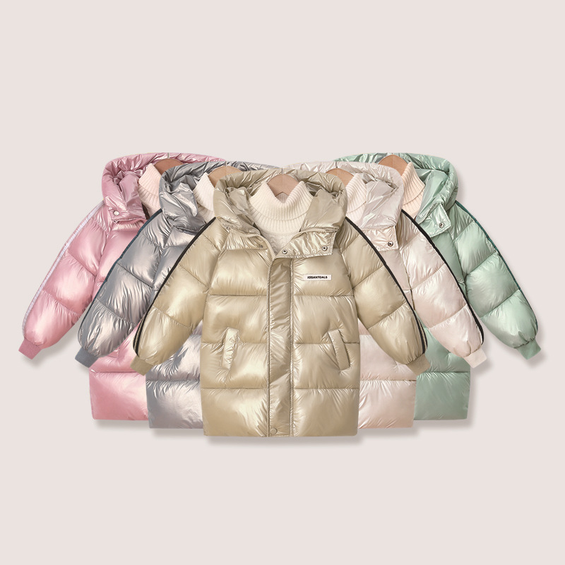 839儿童加厚中长棉衣免洗冬季新款保暖厚款棉袄童装棉服一件代发