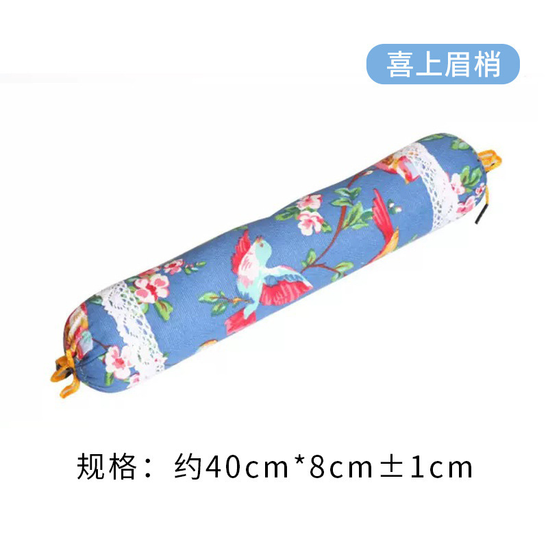 艾草頚椎枕亜麻灸枕家庭用艾草保護首円柱枕糖果枕多種の花色振速同金|undefined