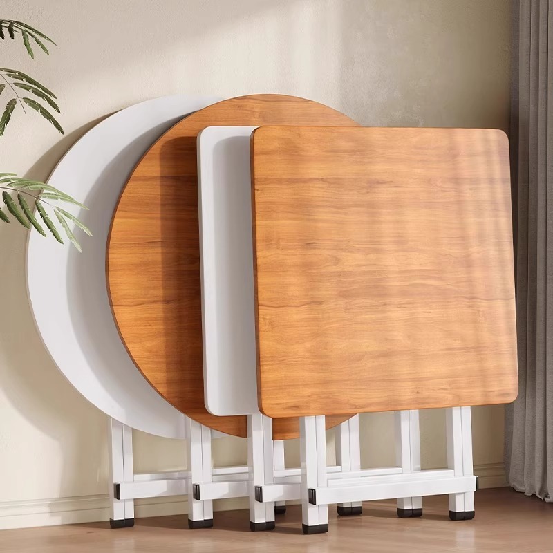 Foldable Dining Table Household Small Apartment Simple Round Table Rental House Small Table Outdoor Portable Stall Dining Square Table