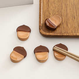 【ZAKKA日式陶瓷招财果仁筷子架筷子托摆件