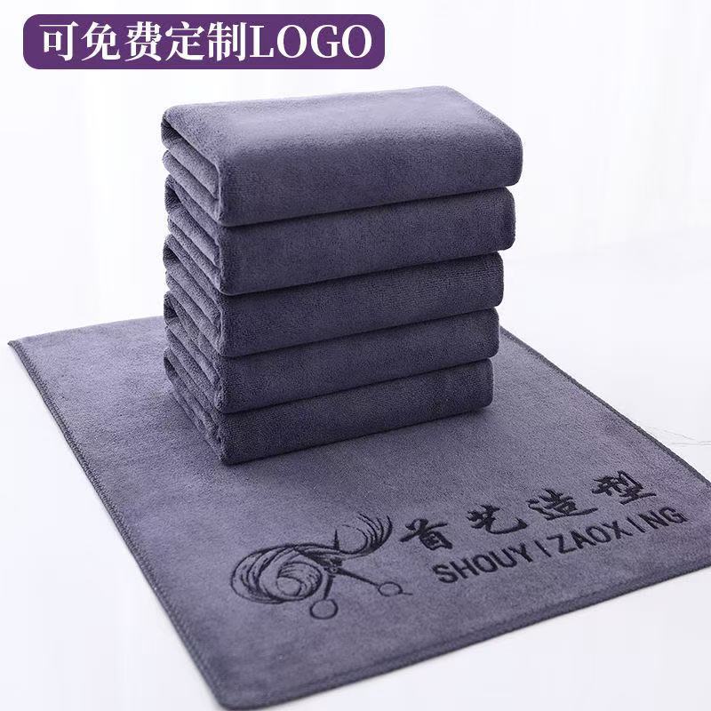 Toalla de peluquería Toalla de pelo seco de microfibra absorbente al por mayor Toalla de pelo seco para salón de belleza Toalla de limpieza