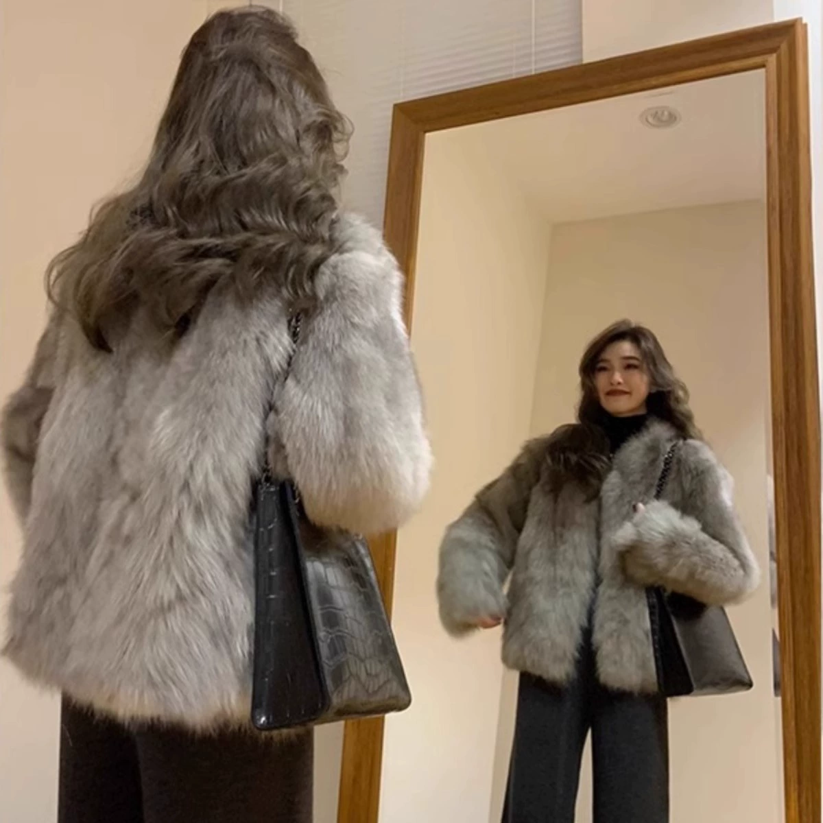 1941 искусственная Лисья шуба для женщин осень и зима короткие Новый маленький мех интегрированный утолщенный мех защиты окружающей среды мех