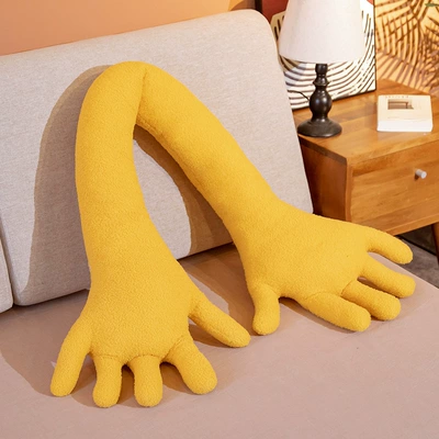 Oyuncaq yastıqlar – Arm Big Hand Hug Doll - yellow-teddy-velvet-80cm018kg