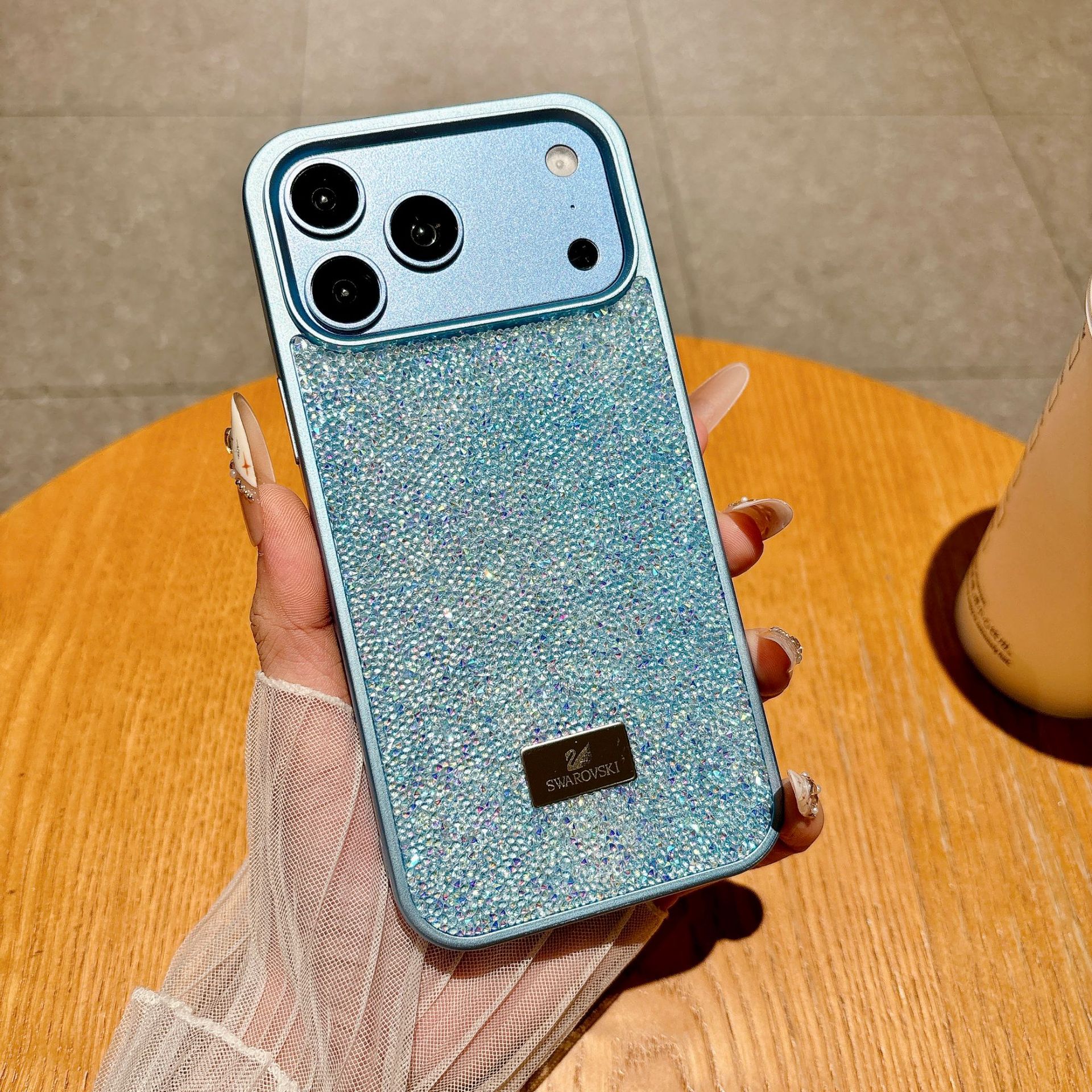 Funda de lujo para iPhone 18 Pro/18 Pro Max con diamantes de imitación, estilo europeo y americano, éxito de ventas transfronterizo.