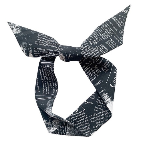 British-style long narrow silk scarf, minimalist temperament hair tie, versatile high-quality handbag handle decoration, matching accessory scarf