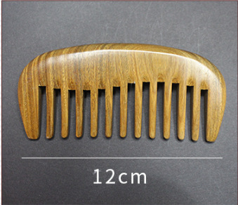 緑檀香木12一13cmトランペット木櫛厚い彫刻技術櫛美容マッサージ魚櫛ポケット櫛|undefined
