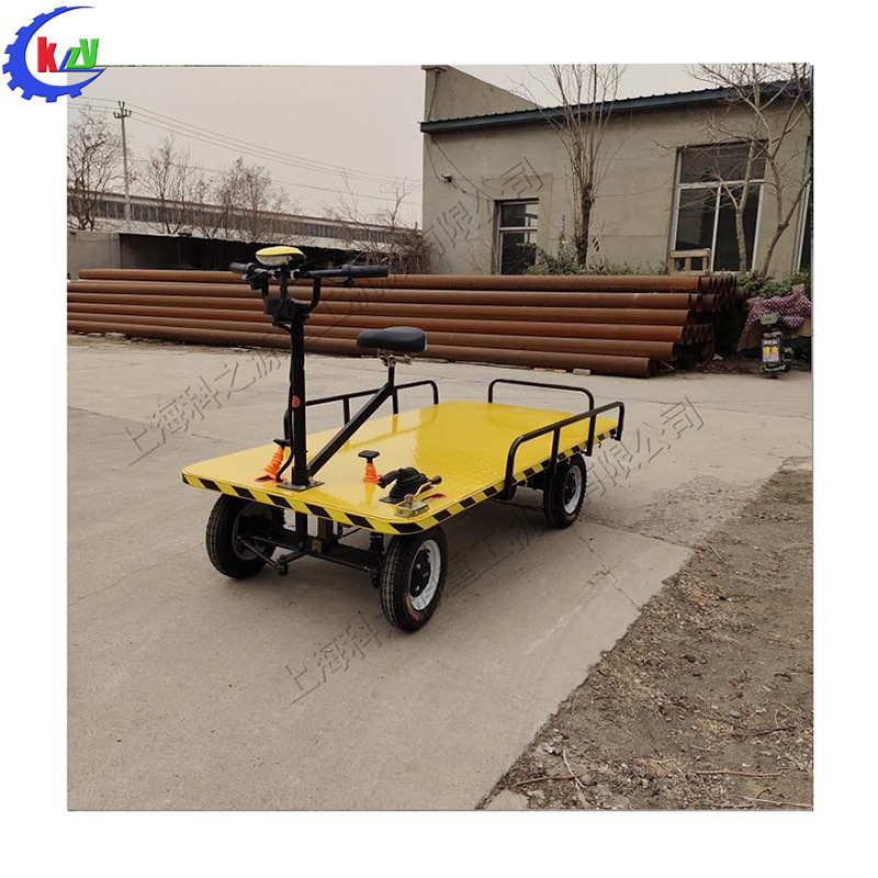 路桥工程四轮电动搬运车 座驾式电动前进后退车 铁路建设平板车