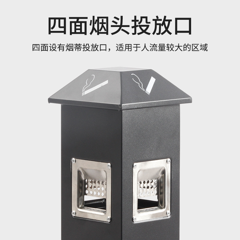 Acero inoxidable titular de cigarrillos columna Hotel titular de cigarrillos al aire libre Área de fumar colgando tubo titular de cigarrillos caja montado en la pared titular de cigarrillos colector