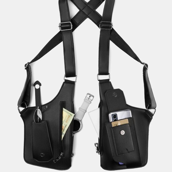 Cross-Border Exclusive Supply of Men's Retro Backpacks with Underarm Shoulder Bags, Multi-Functional Sports and Leisure Backpacks, Outdoor Vest Backpacks Cross-Border Exclusive Supply of Men's Retro Backpacks with Underarm Shoulder Bags, Multi-Functional Sports and Leisure Backpacks, Outdoor Vest Backpacks
