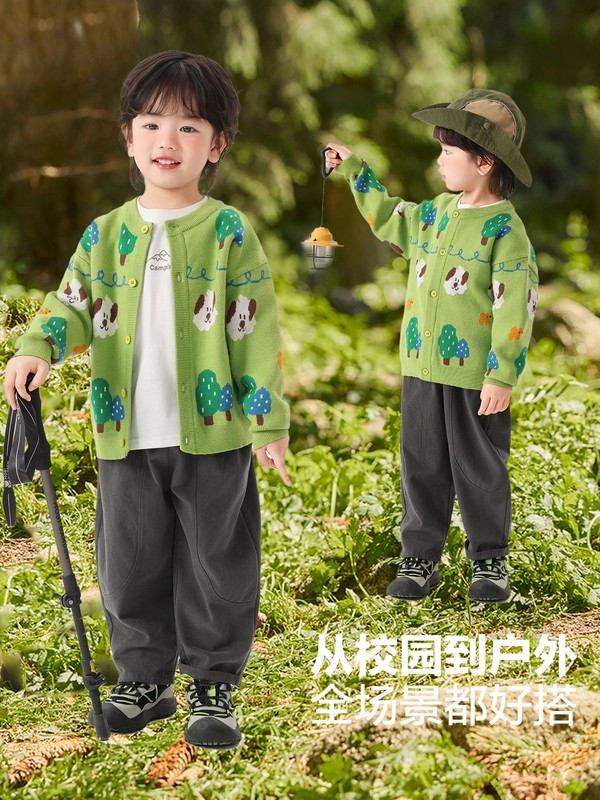 右欧男童纯棉长裤子秋装春秋款儿童装2025新款小童宝宝休闲裤男孩|undefined