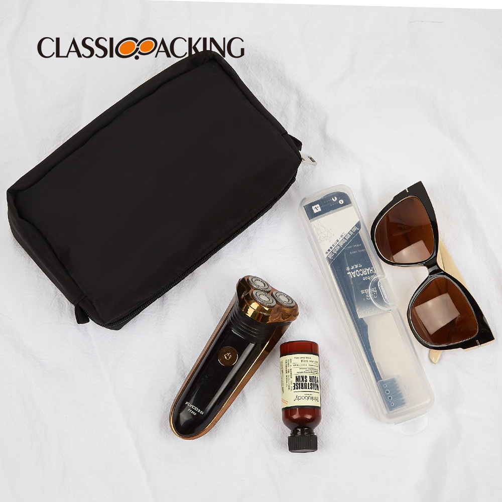 Bolsa de cosméticos portátil simple, bolsa de almacenamiento para productos para el cuidado de la piel de gran capacidad, bolsa de lavado de viaje, se puede imprimir con logotipo