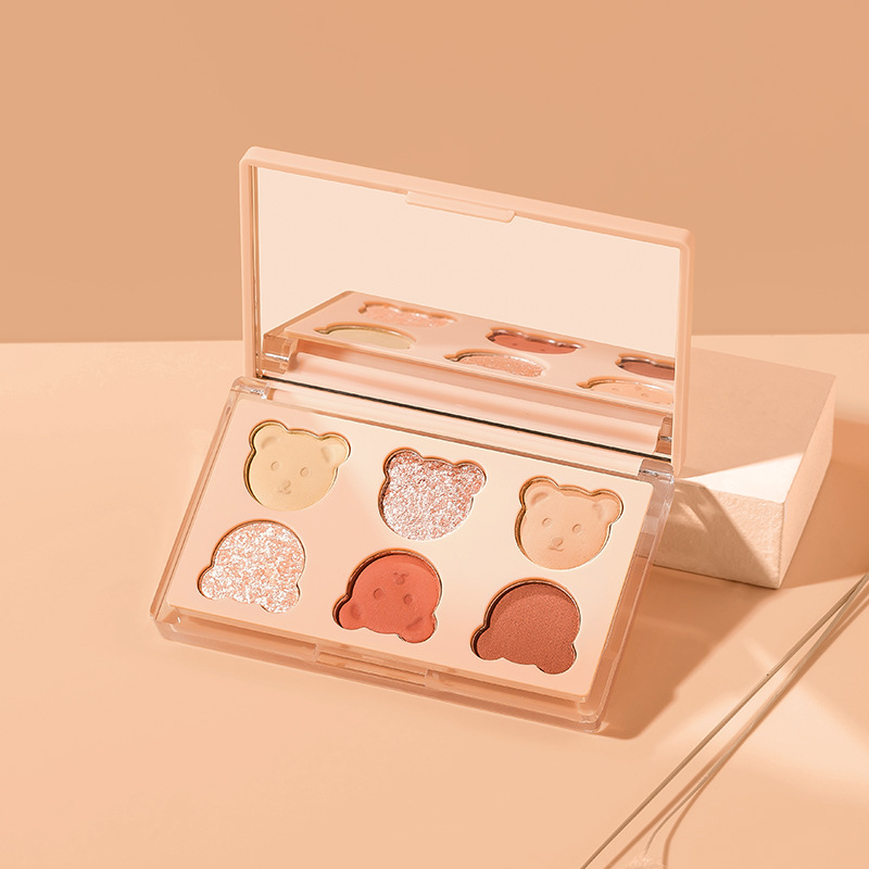 CDE小熊柔色唤醒眼影盘粉质软糯细腻服贴不飞粉抖音快手一件代发