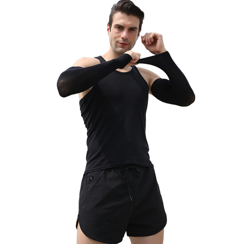 Cross-border New Product Summer Sleeves Large Size Ice Sleeves Men's Sun Protection Sleeves Delivery Delivery Anti-UV Thin Arm Covers