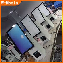 21.5寸自助结算一体机桌面款打印小票二维码扫描摄像头可定制颜色