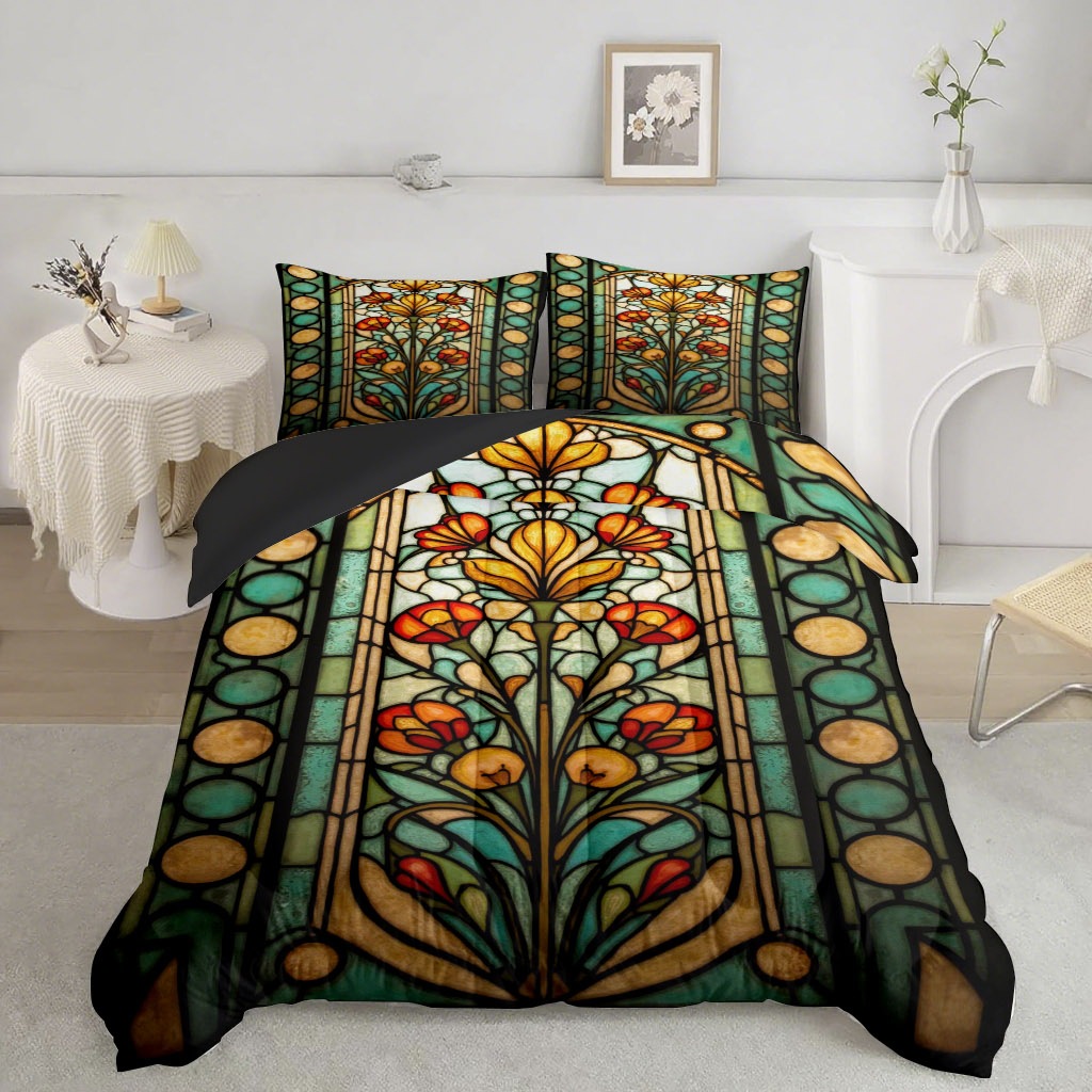 TEMU / JIT transfronterizo floral impresión digital 3D 180gms edredón funda almohada set fuente fabricante