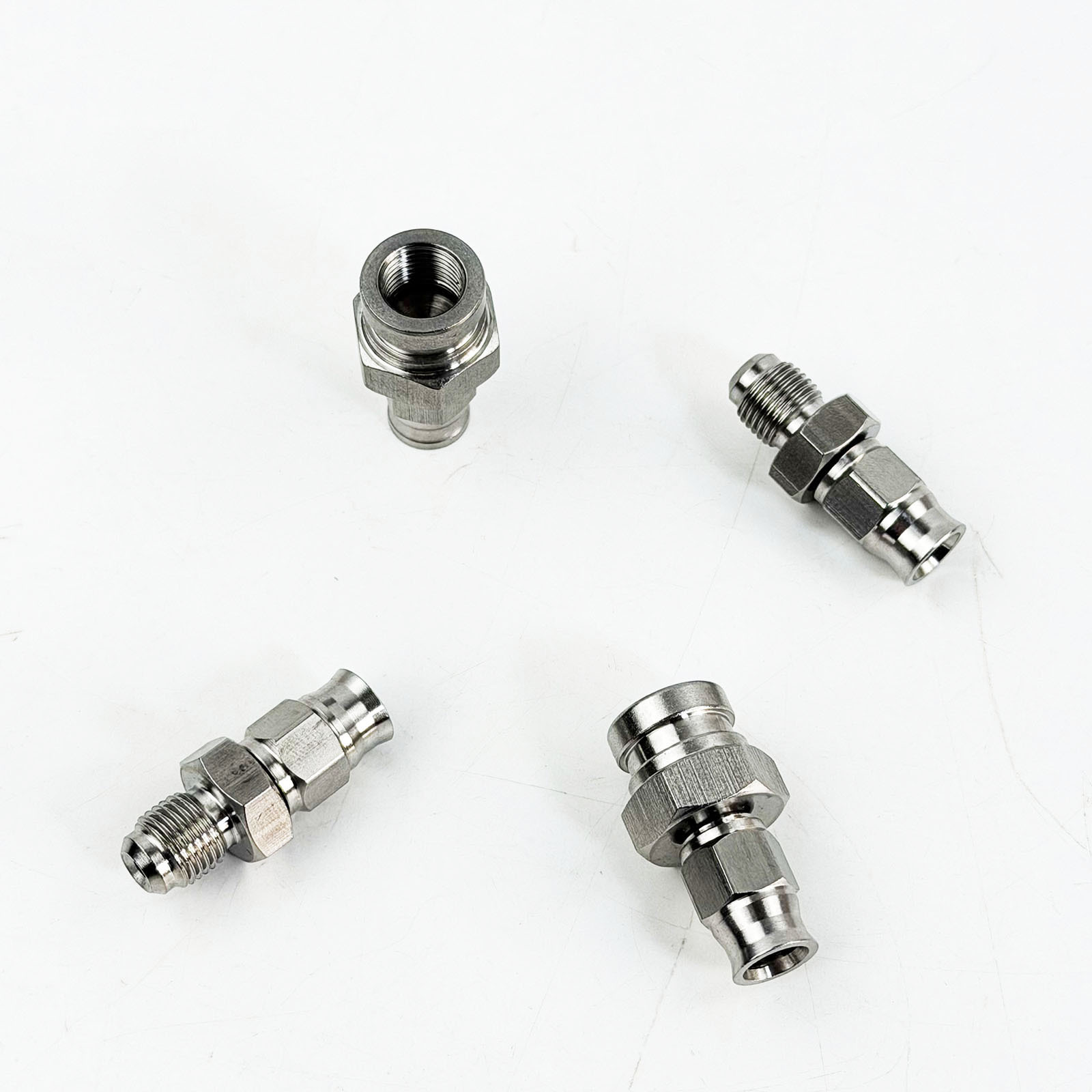 An3 Quick-Connect Brake Fitting Stainless Steel Modified Steel Hose Flared/Round Mouth Motorcycle Brake Hose Connector