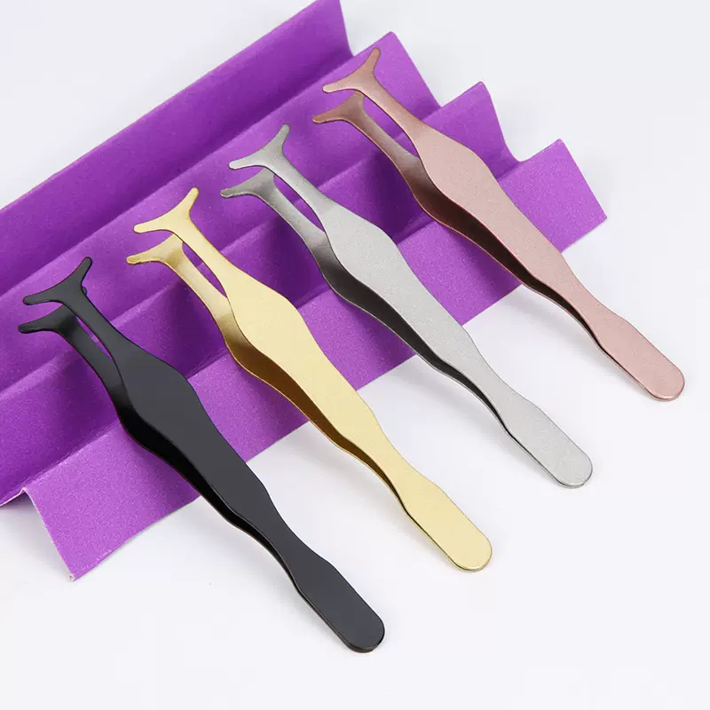 厂家直供库存现货 不锈钢睫毛夹 假睫毛辅助器 睫毛镊子 直身眉夹