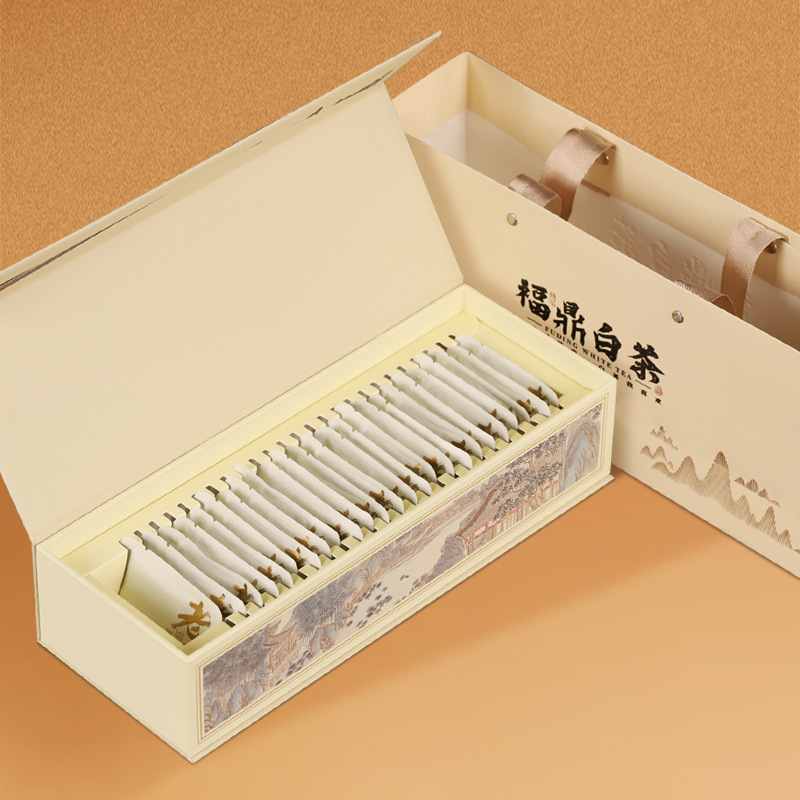 Fuding White Tea Old White Tea Tea Gift Box Small Square Shoumei Gongmei White Tea Biscuit Tea Slot Box Wholesale Fuding White Tea Old White Tea Tea Gift Box Small Square Shoumei Gongmei White Tea Biscuit Tea Slot Box Wholesale