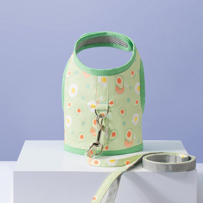 Cable de tracción para gatos tipo chaleco anti-desprendimiento para salir correa de tracción para perros pequeños para gatos caminando en verano para salir cuerda de mascota