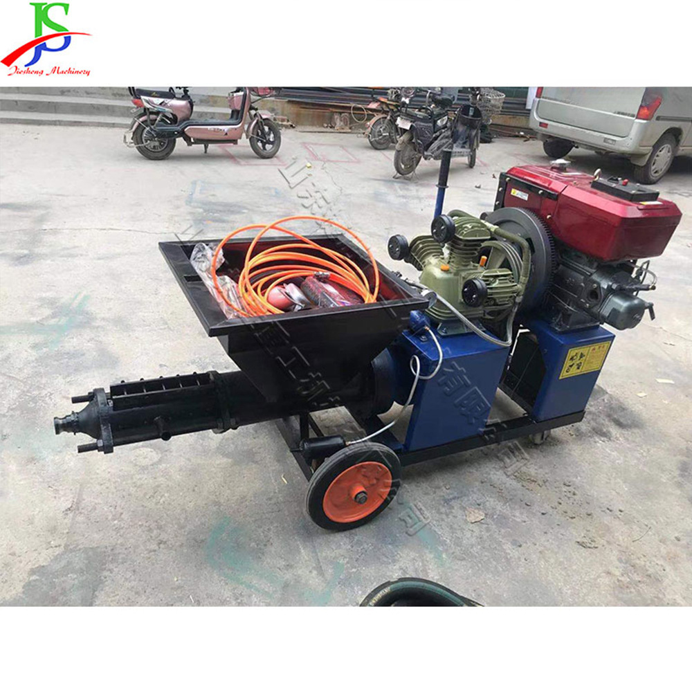 Máquina de pulverización de cemento para construcción de edificios pequeña rueda universal máquina de limpieza de pared de alta presión diesel máquina de pulverización de yeso de cal
