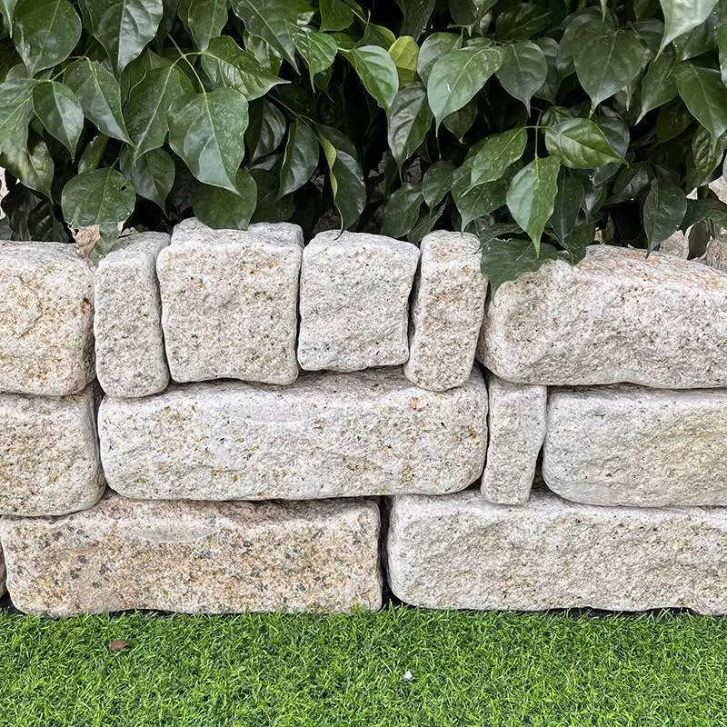 Сад вокруг каменного двора Цветочная клумба овощная земля Открытый газон Цветочная платформа Цветочный пруд ограждает заборы