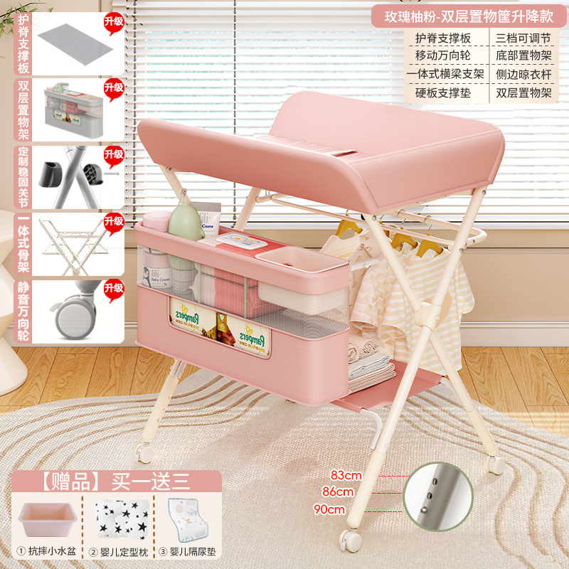 Tabla de pañales, tabla de cuidado infantil multifuncional, tabla de toque plegable para bebés, tabla de baño para pañales recién nacidos
